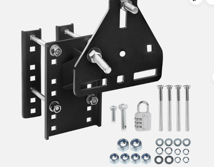 Spare Tire Mount Bracket, Heavy-duty Steel Spare Tire Carrier Fits 4,5,6 Lugs